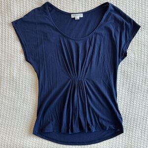 Forever 21 navy ruched knit top